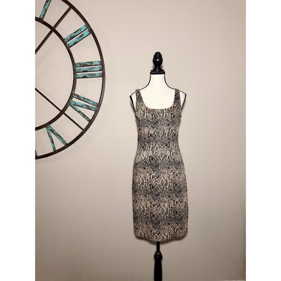 Michael Kors Dresses & Skirts - Michael Michael Kors Dress 6 Snake Print Sleeveless Lined Sheath EUC